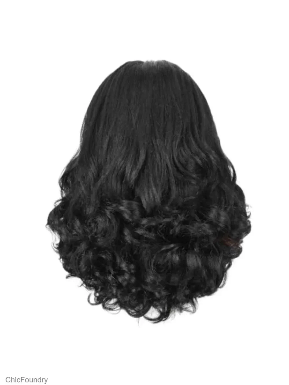 Headband Wig for Black Women, Glueless Half Wavy Synthetic Wig Heat Resistant